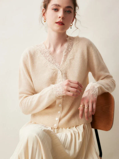 Women's Fit Lace Cardigan Sweater