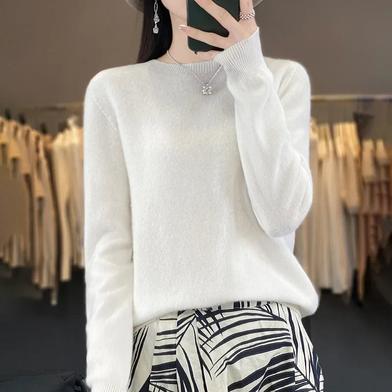 Soft Merino Wool Crew Neck Sweater