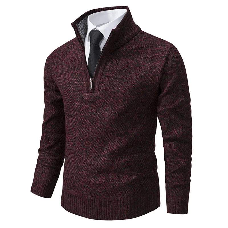 Warm Fleece Lined Half Zip Pullover