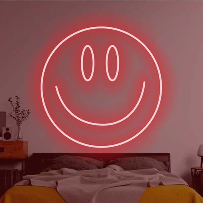 Colorful LED Smiley Face Wall Light USB Powered