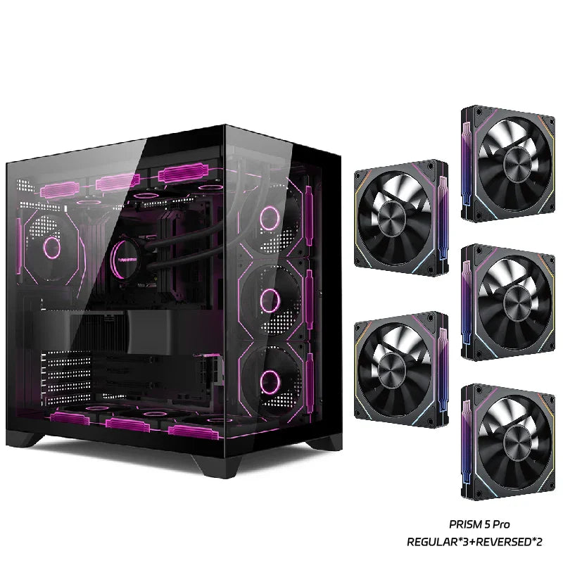High Performance Gaming PC Case with Dual Glass Panels