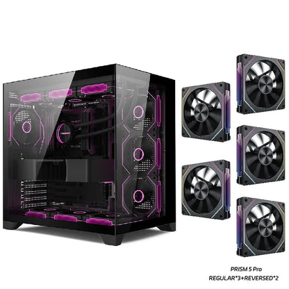 High Performance Gaming PC Case with Dual Glass Panels