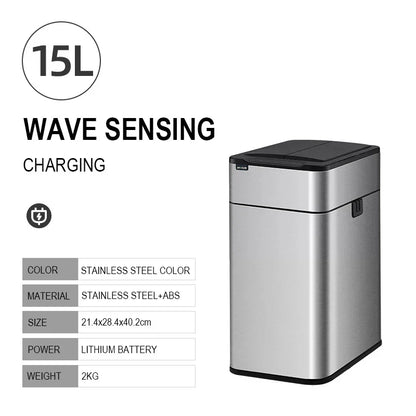 Automatic Touchless Stainless Steel 20L Kitchen Trash Can
