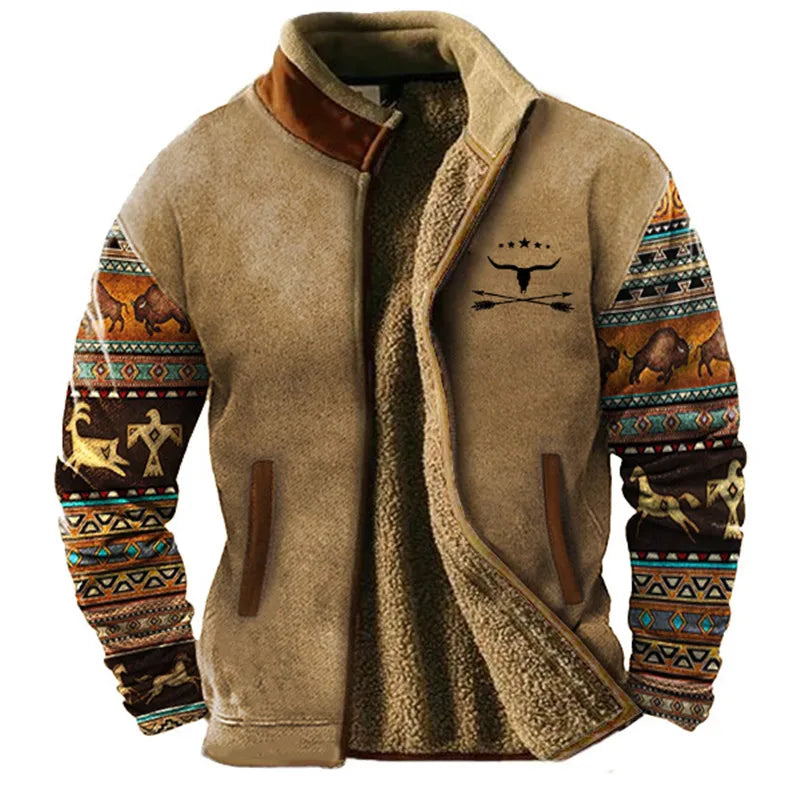 Casual Loose Fit Jacket with 3D Zipper Detail