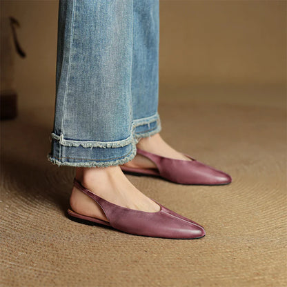 Elegant Pointed Toe Slip On Flats