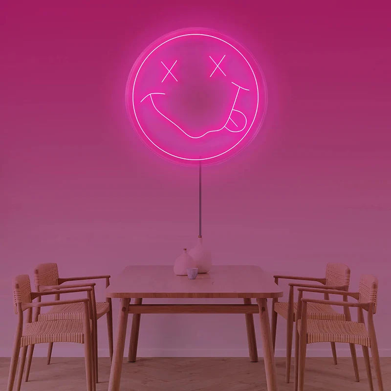Colorful LED Smiley Face Wall Light USB Powered