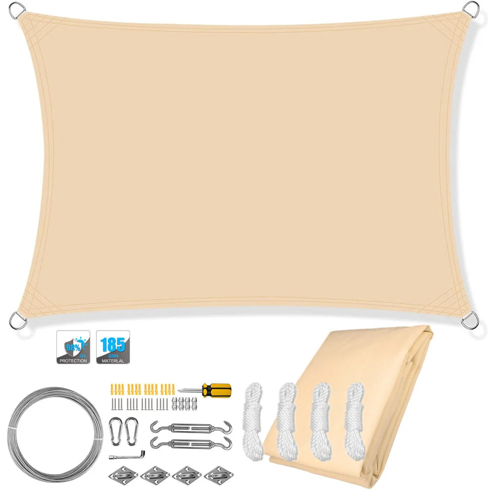 Outdoor Patio Sun Shade Waterproof UV Screen Canopy