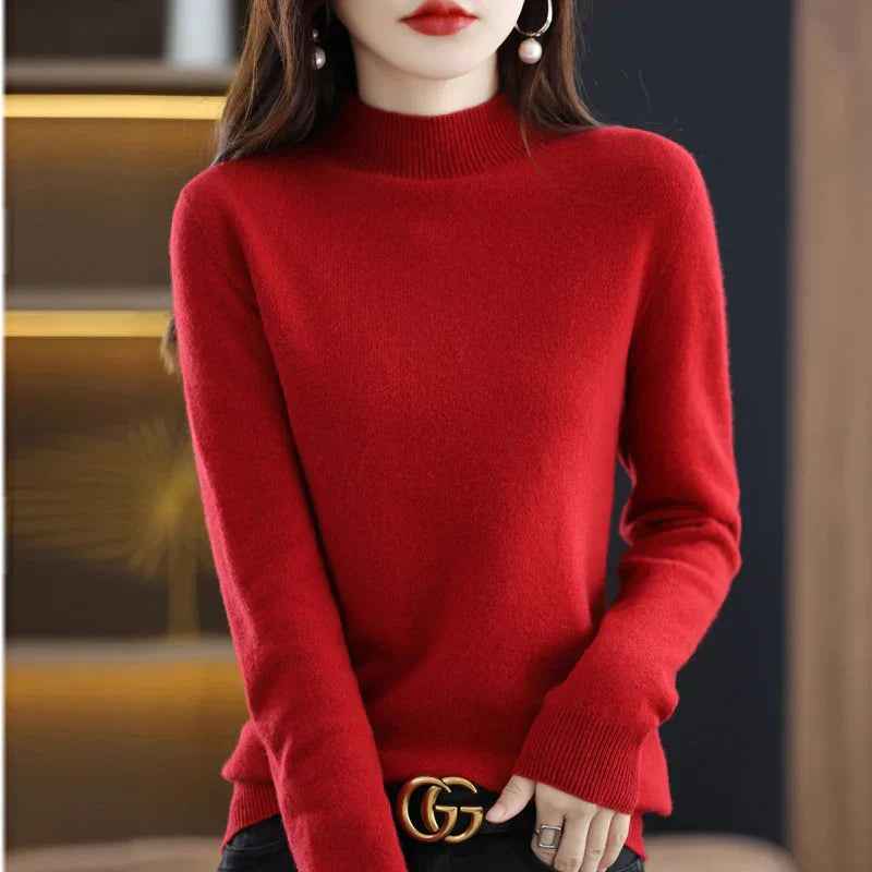 Soft Women's Premium Cashmere Turtle Neck Sweater