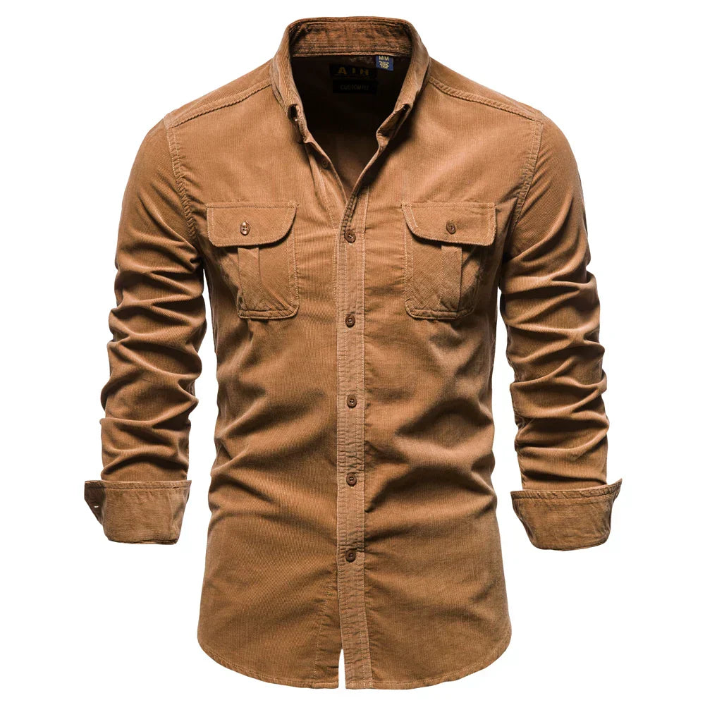 Warm Men's Plaid Flannel Work Shirt