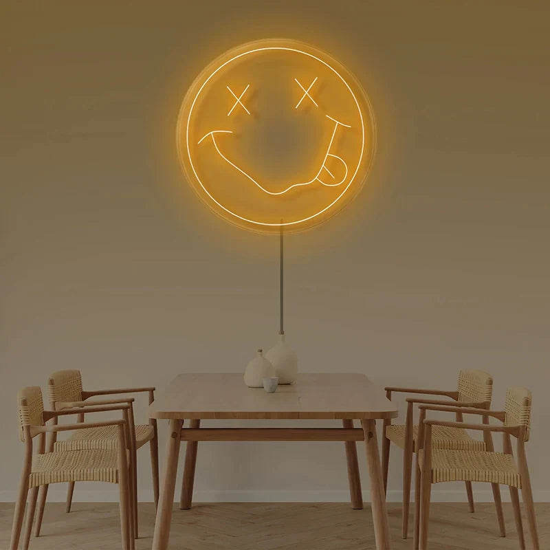 Colorful LED Smiley Face Wall Light USB Powered