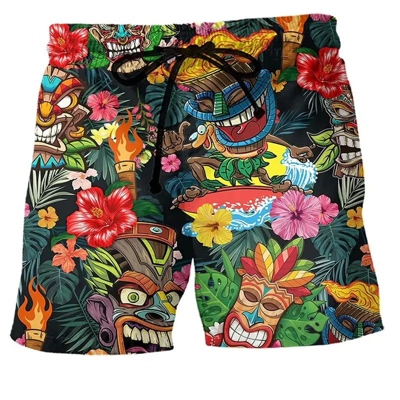 Vibrant Men's Beach Shorts