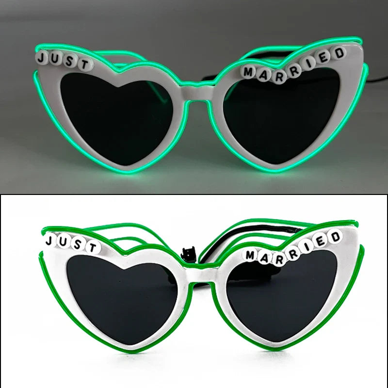Fun Bride Flashing Heart Shades