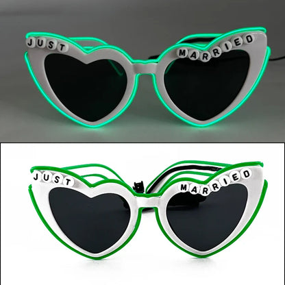Fun Bride Flashing Heart Shades