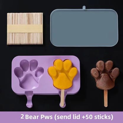 Easy Release Ice Pop Molds Set with Lids