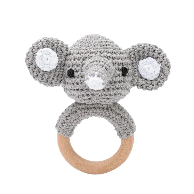 Soft Baby Teether Toy Set with Rattle and Ring