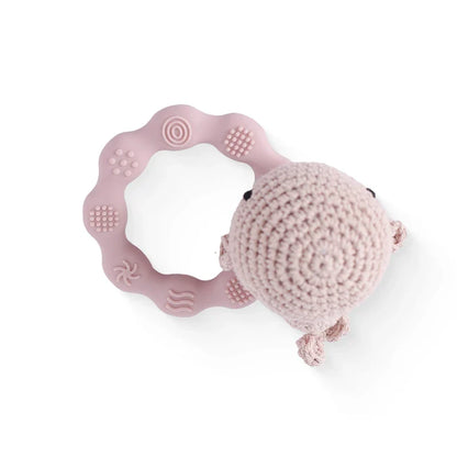 Soft Baby Teether Toy Set with Rattle and Ring