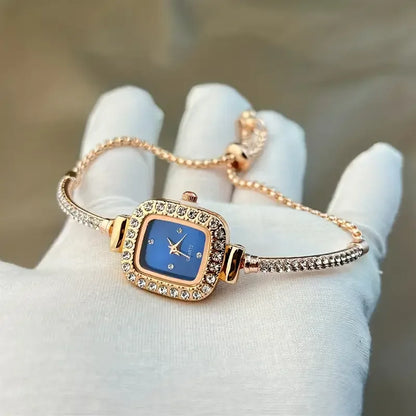 Sparkling Stone Women's Square Watch with Adjustable Strap