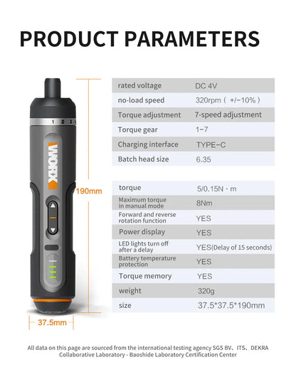 Portable USB Rechargeable Screwdriver Set 30 Pieces 4V