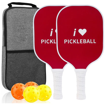 Portable Pickleball Paddle Set with Balls and Bag
