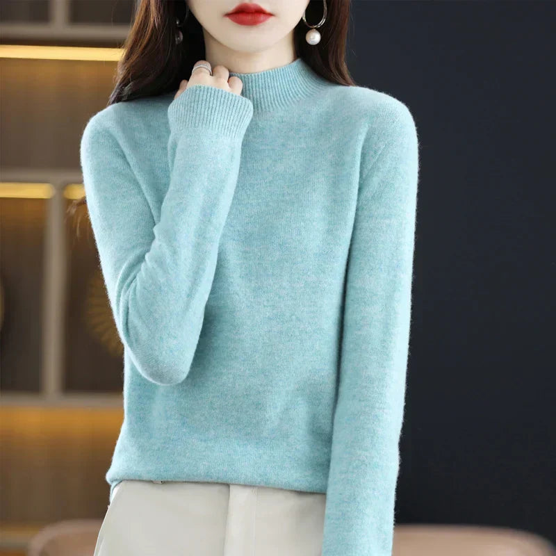 Soft Women's Premium Cashmere Turtle Neck Sweater