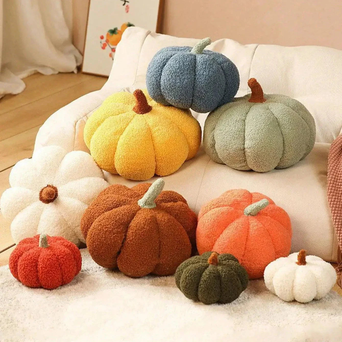 Soft Orange Pumpkin Pillow - Luxicro