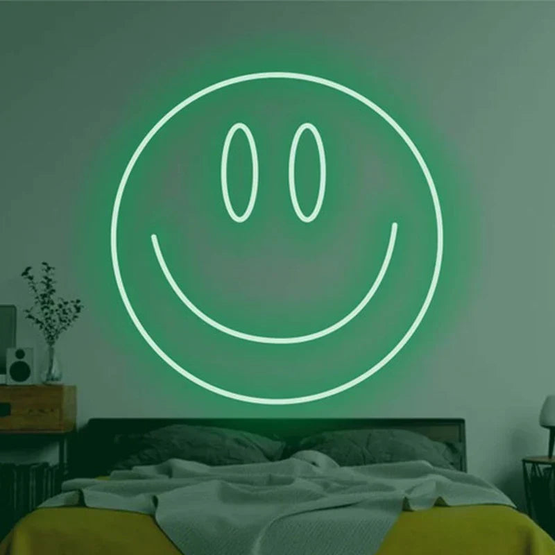 Colorful LED Smiley Face Wall Light USB Powered