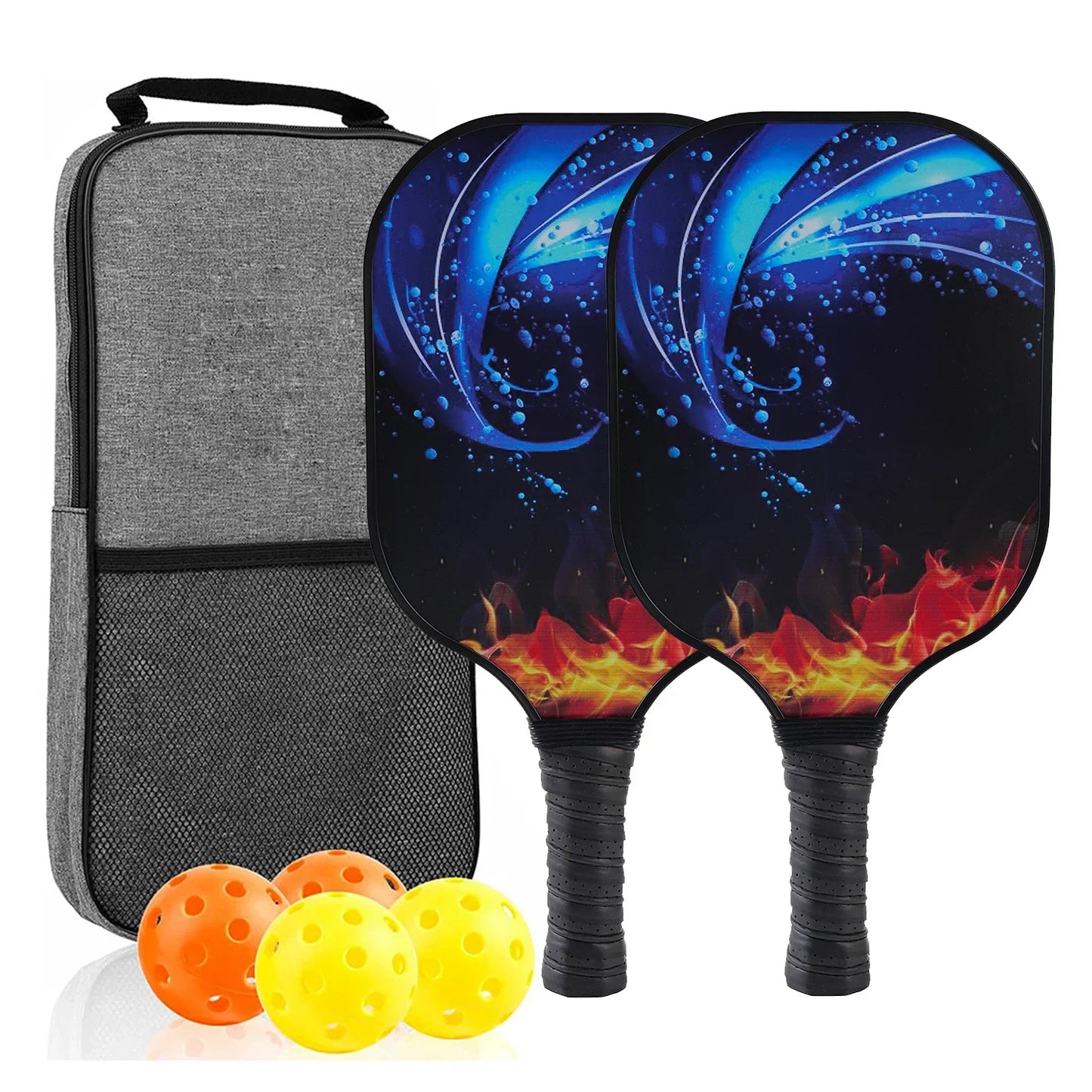 Portable Pickleball Paddle Set with Balls and Bag