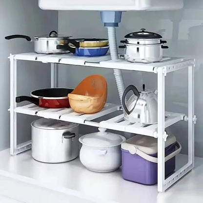 Space Saving Kitchen Sink Shelf Storage - Luxicro