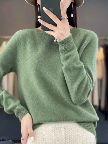 Soft Merino Wool Crew Neck Sweater