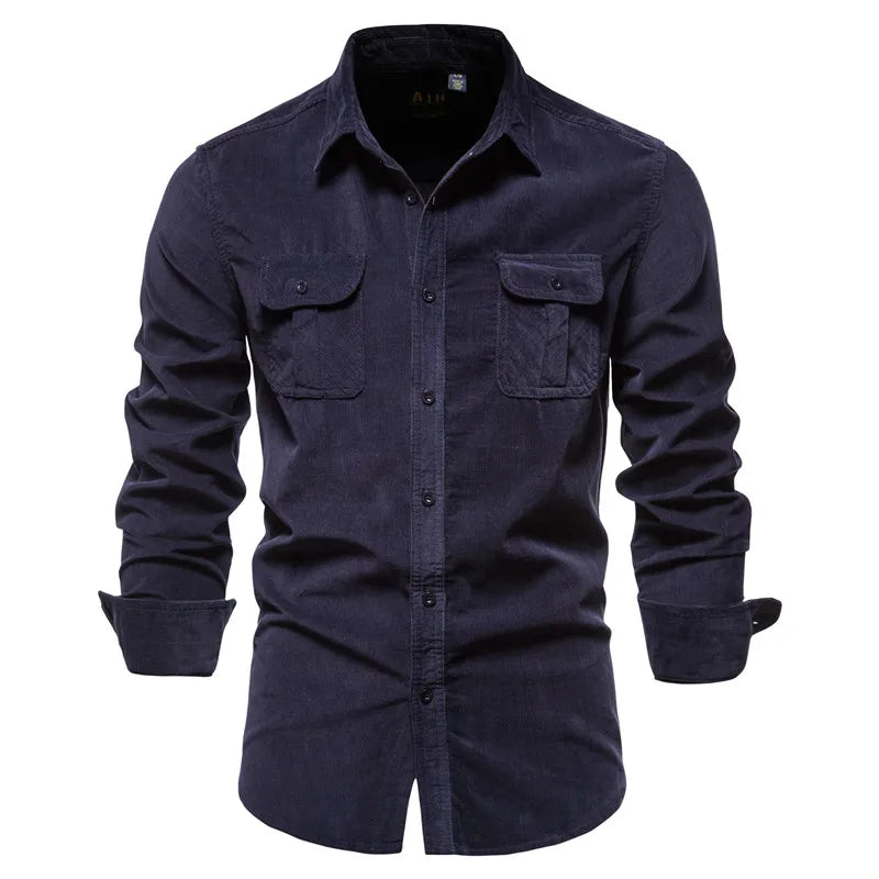 Warm Men's Plaid Flannel Work Shirt