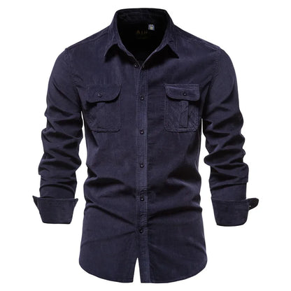Warm Men's Plaid Flannel Work Shirt