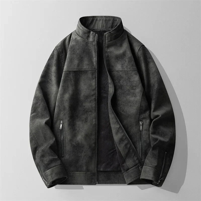 Rugged Leather Outdoor Jacket - EasyApparels