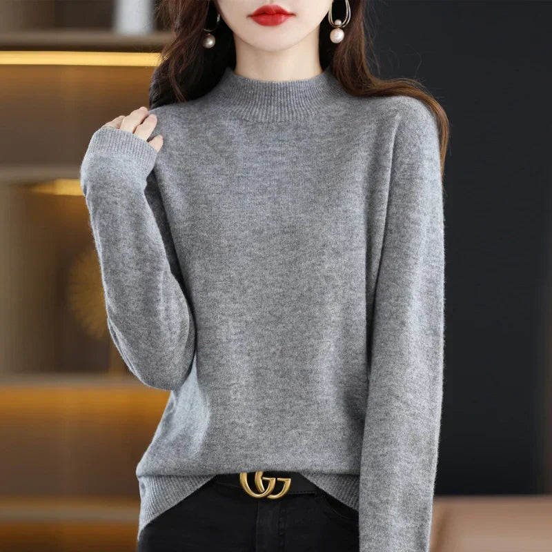Soft Women's Premium Cashmere Turtle Neck Sweater