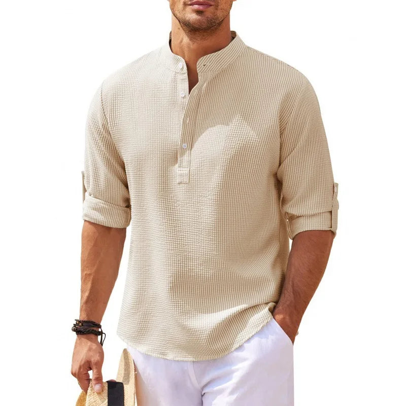 Men's Classic Fit Button Down Pineapple Print Shirt