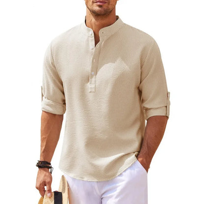 Men's Classic Fit Button Down Pineapple Print Shirt