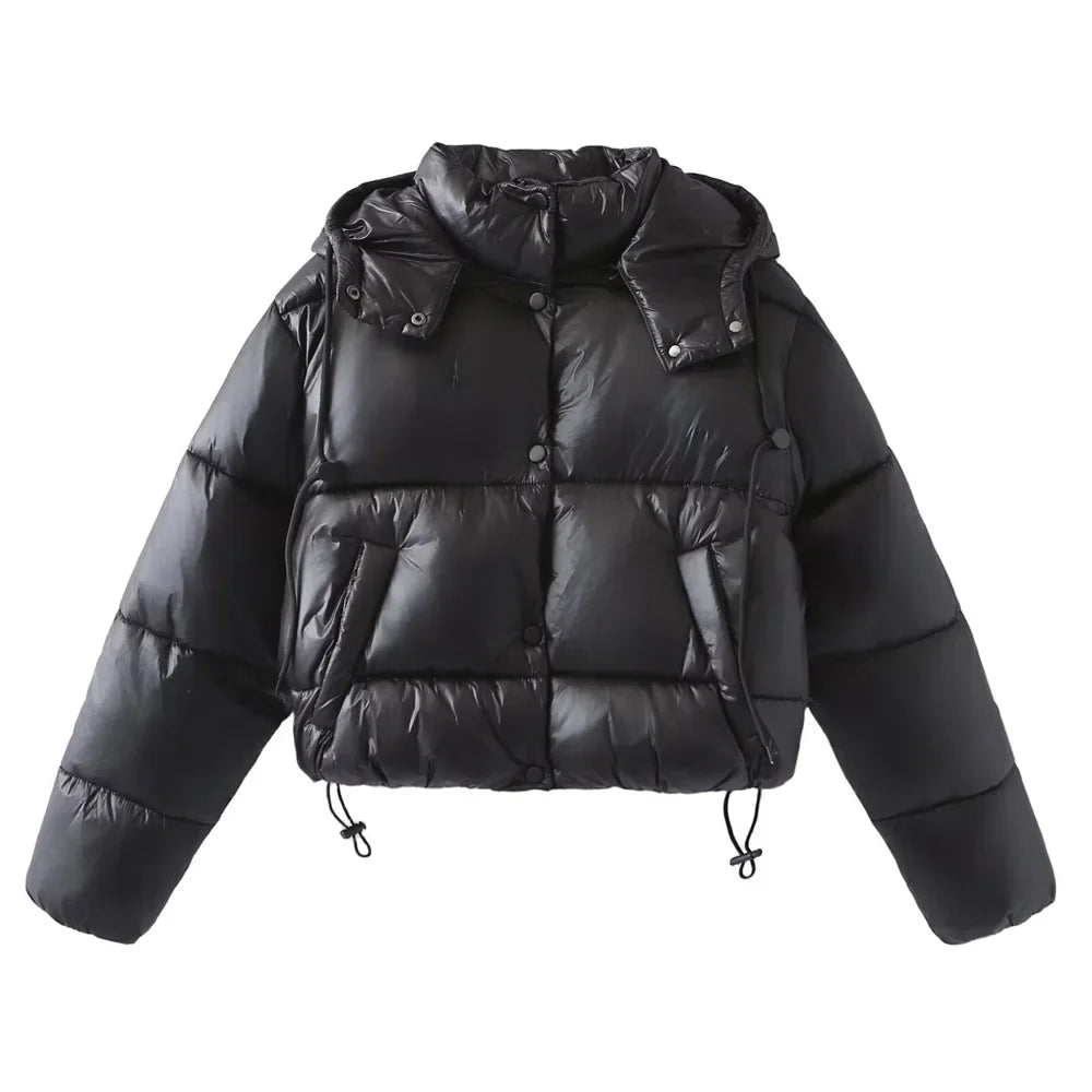 Warm Womens Padded Hoodie Jacket