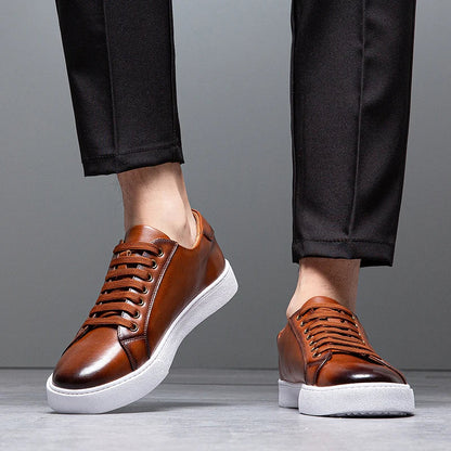 Premium Leather Running Shoes