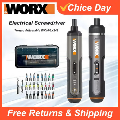 Portable USB Rechargeable Screwdriver Set 30 Pieces 4V - Luxicro
