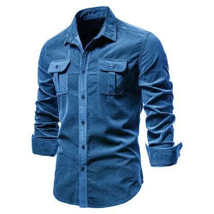 Warm Men's Plaid Flannel Work Shirt