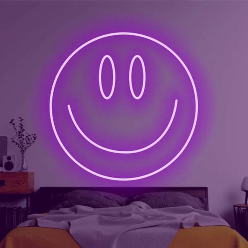 Colorful LED Smiley Face Wall Light USB Powered