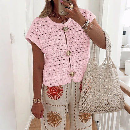 Soft Knitted Crochet Blouse