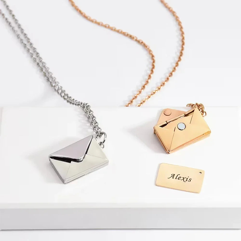 Customizable Heart Pendant Necklace – Silver Mom Gift Jewelry - Luxicro