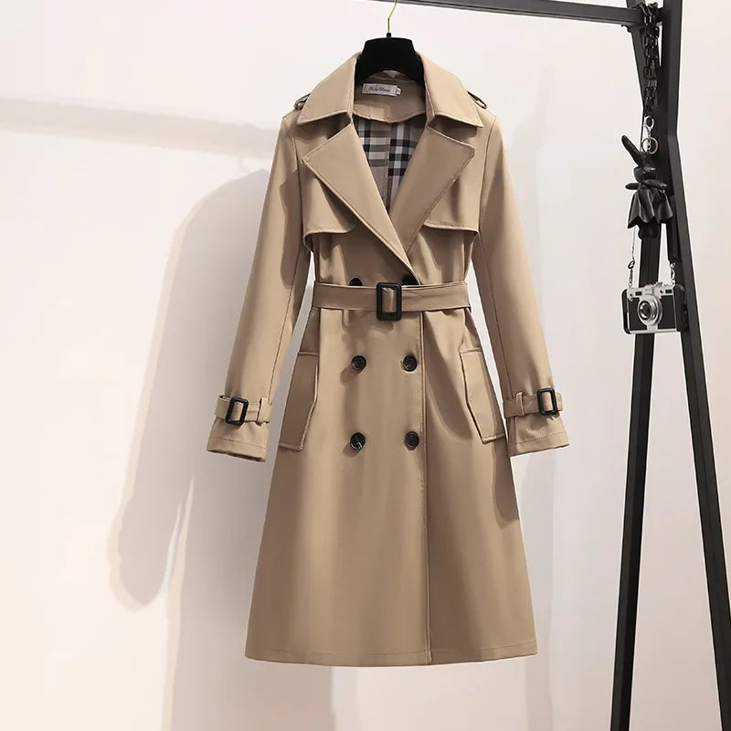 Classic Double Breasted Trench Coat - Vossary