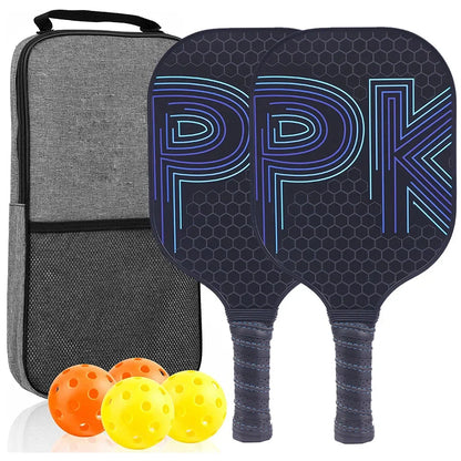 Portable Pickleball Paddle Set with Balls and Bag