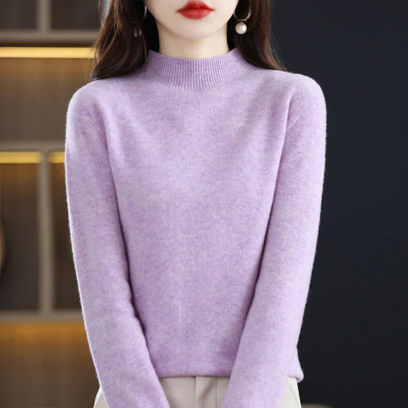 Soft Women's Premium Cashmere Turtle Neck Sweater