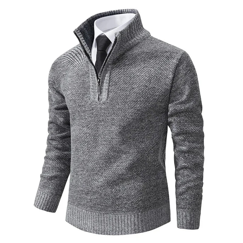 Warm Fleece Lined Half Zip Pullover - EasyApparels