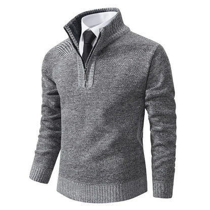 Warm Fleece Lined Half Zip Pullover - EasyApparels