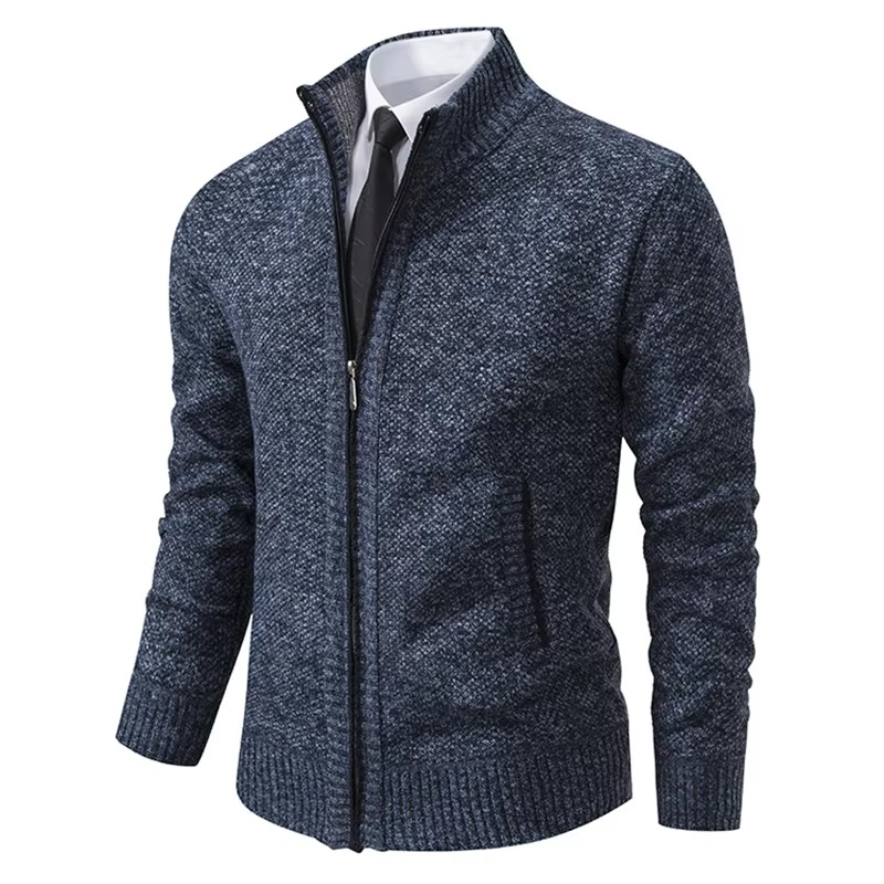 Cozy Fleece Lined Zip Up Cardigan Jacket