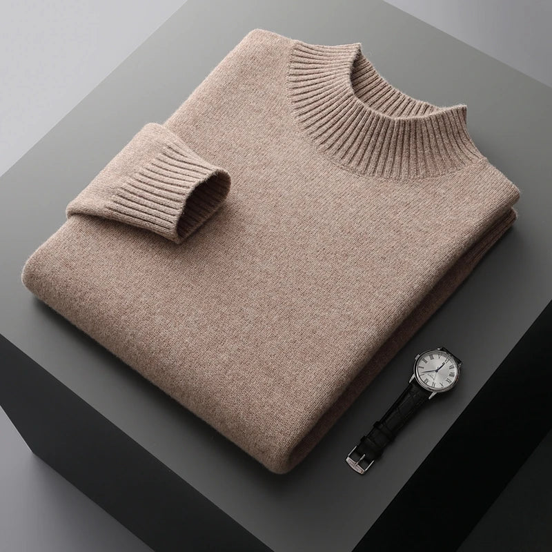 Warm Crew Neck Wool Sweater