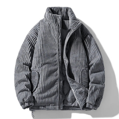 Big Fleece Puffer Coat | Tall Stand Collar Jacket